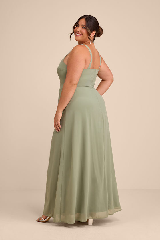 Remarkable Arrival Sage Brush Sleeveless Maxi Dress