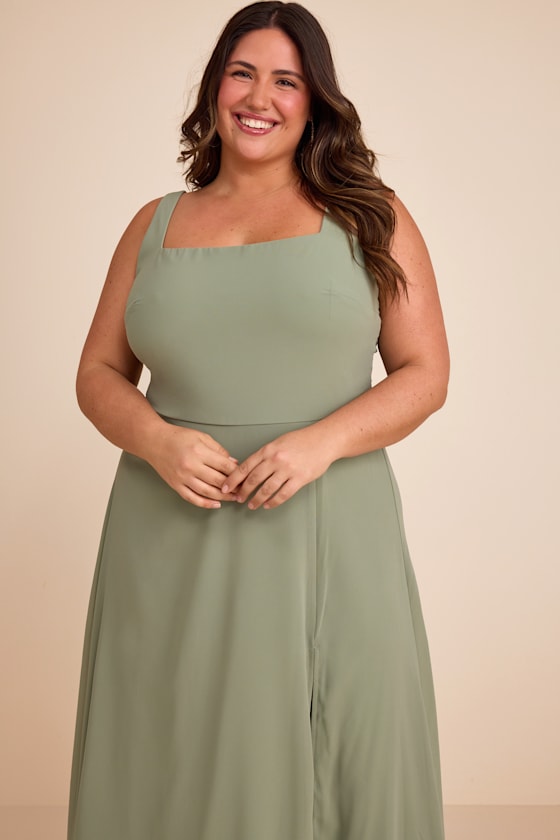 Remarkable Arrival Sage Brush Sleeveless Maxi Dress