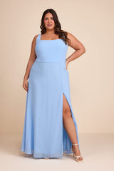 Remarkable Arrival Powder Blue Sleeveless Maxi Dress