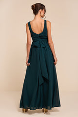 Sensational Moment Emerald Green Pleated Maxi Dress