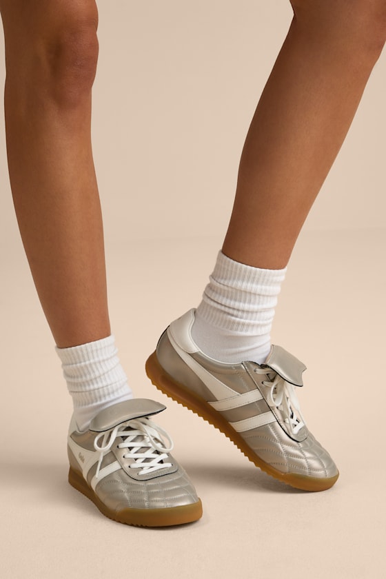 Stadium '86 Champagne and Off White Quilted Sneakers
