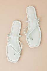 Leanna Cucumber Strappy Slide Sandals