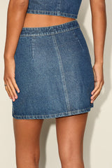 Dayton Medium Wash Denim Mini Skirt