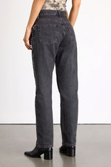 501 '90s Washed Black Rhinestone Mid-Rise Straight Leg Jeans