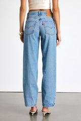 Baggy Dad Medium Blue Mid-Rise Wide-Leg Jeans