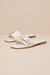 Nyomi Bone Buckle Slide Sandals