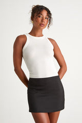 Mienna Black Low-Rise Mini Skirt