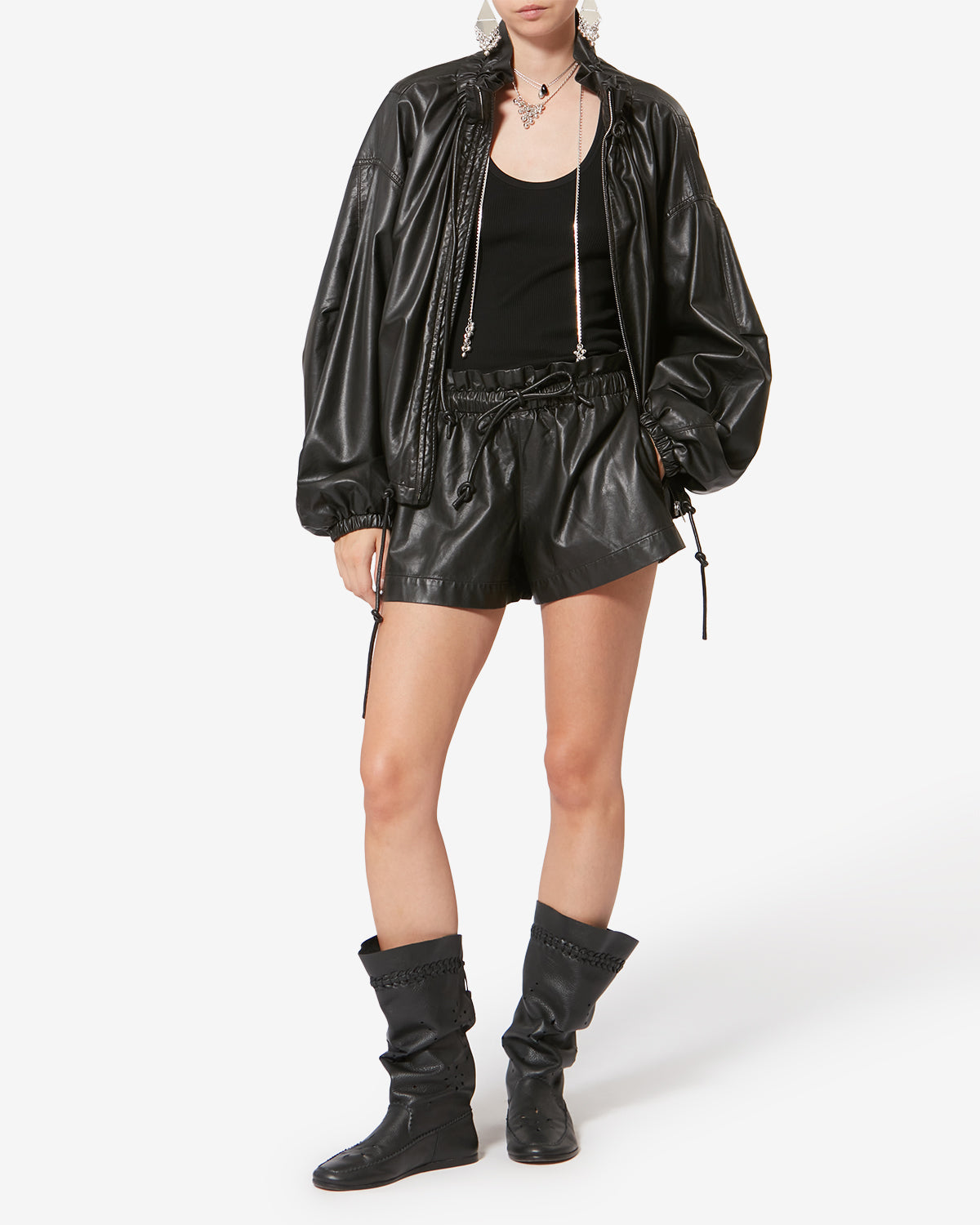 NEELA FAUX LEATHER JACKET