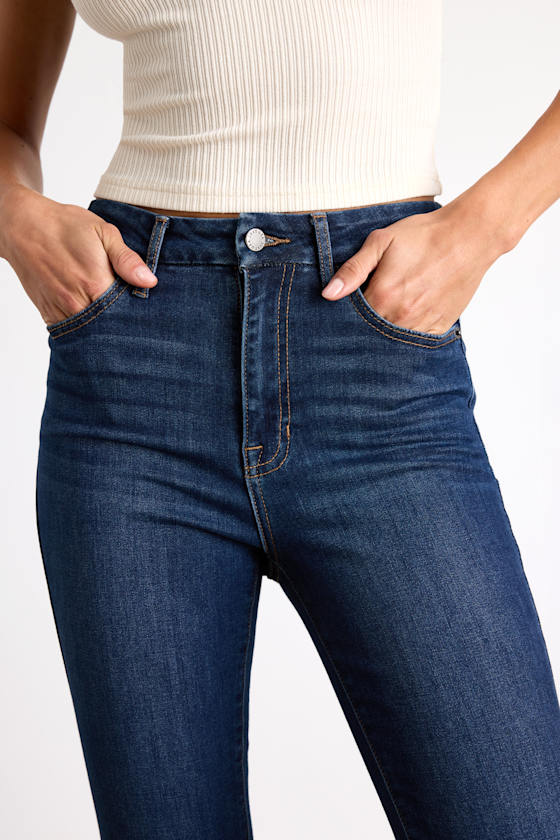 Alizah Dark Wash High-Rise Skinny Jeans