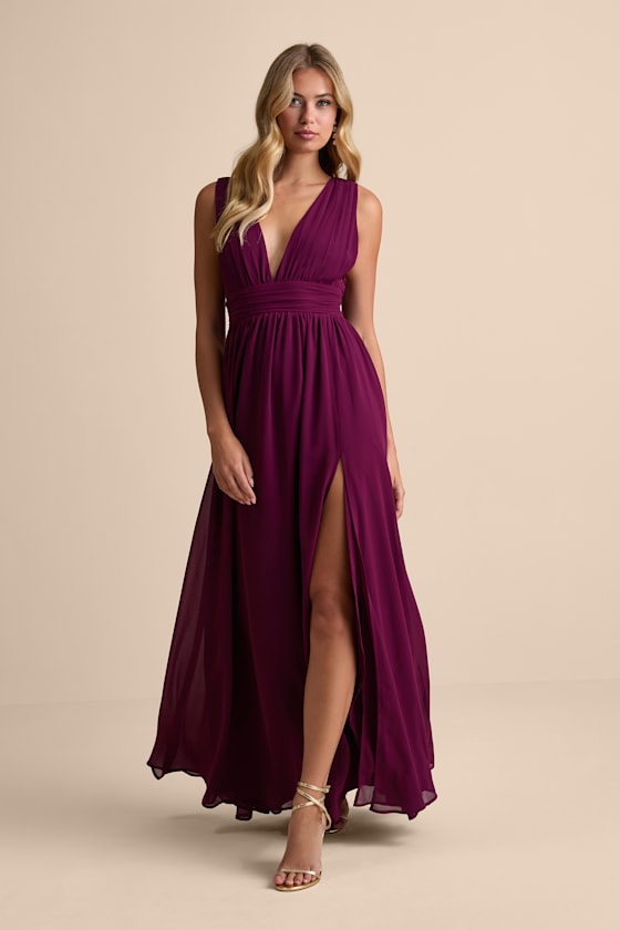 Heavenly Hues Plum Maxi Dress