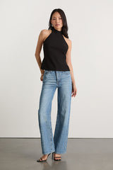 Ilenia Black Strappy Halter Top