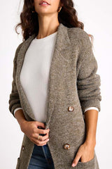 Cuddle Club Olive Marled Long Sleeve Coatigan