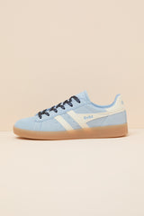 Aztec Air and Off White Suede Leather Lace-Up Sneakers