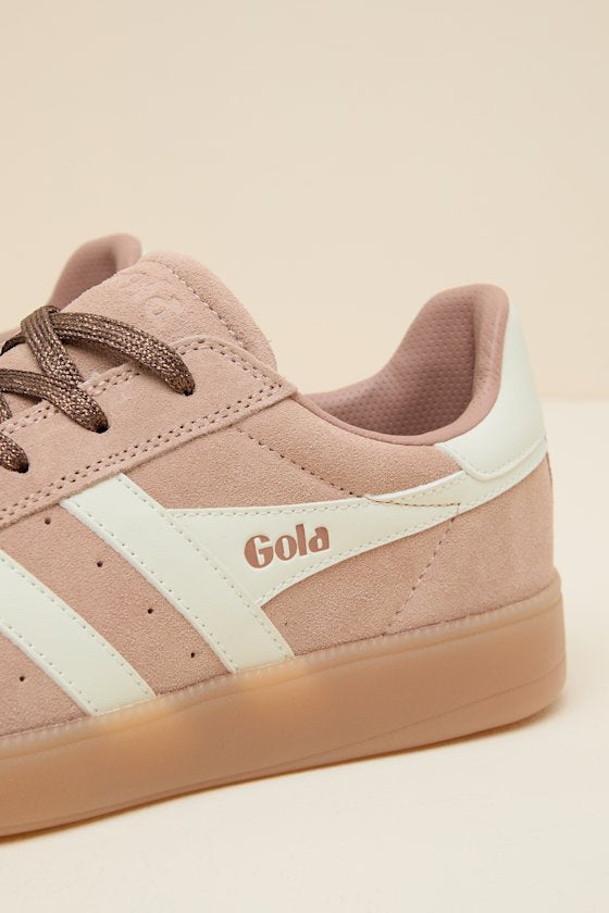 Aztec Cameo and Off White Suede Leather Lace-Up Sneakers