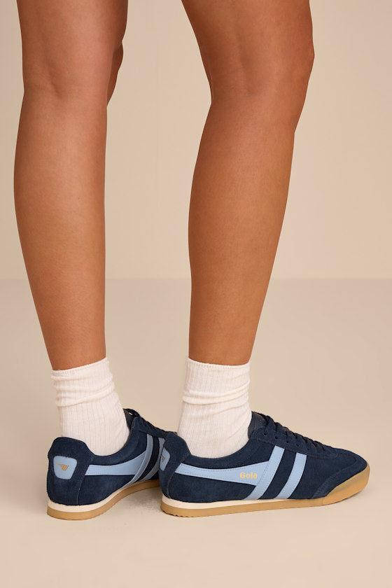 Apollo Navy and Air Suede Lace-Up Sneakers