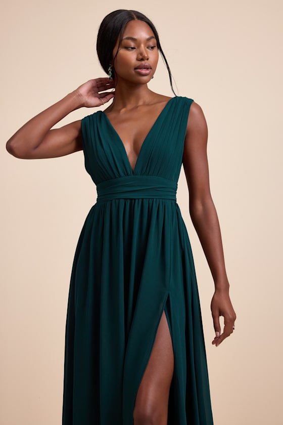 Heavenly Hues Emerald Green Maxi Dress
