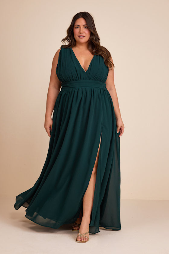 Heavenly Hues Emerald Green Maxi Dress