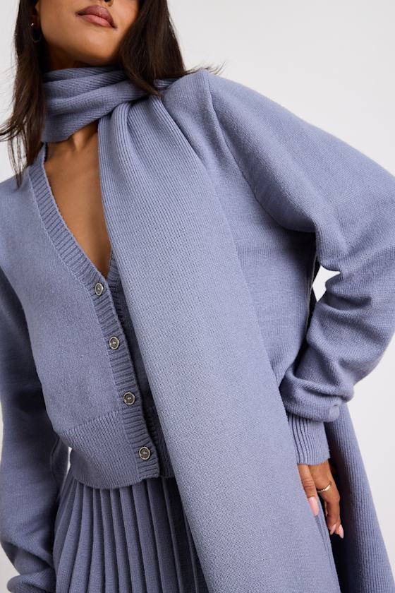 Gianna Periwinkle Three Piece Sweater Dress