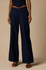 Denna Dark Wash Wide-Leg Jeans