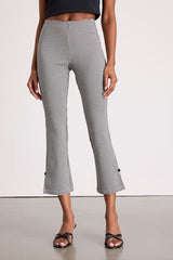 Nomi Black and White Gingham Cropped Flare Pants