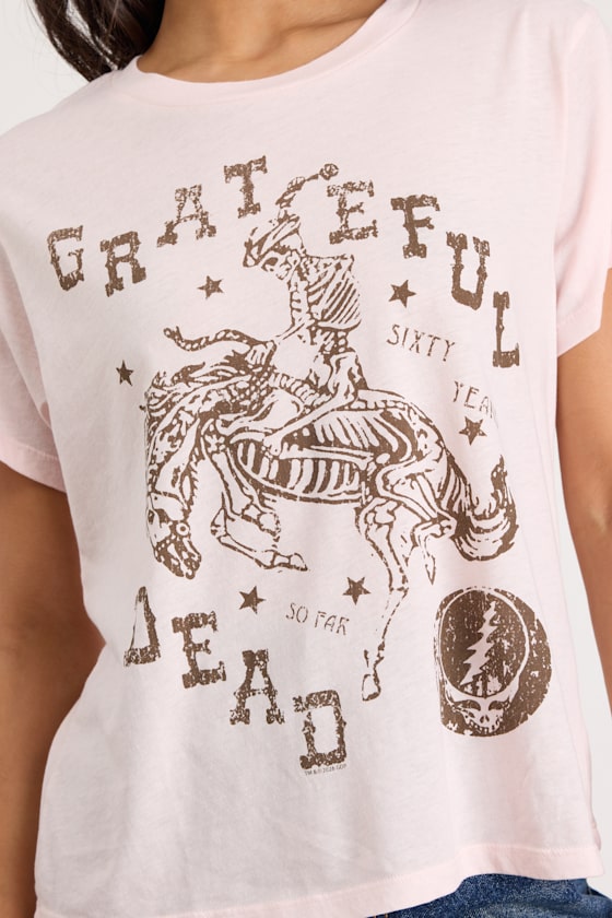 Grateful Dead Sixty Years So Far Blush Graphic Tee