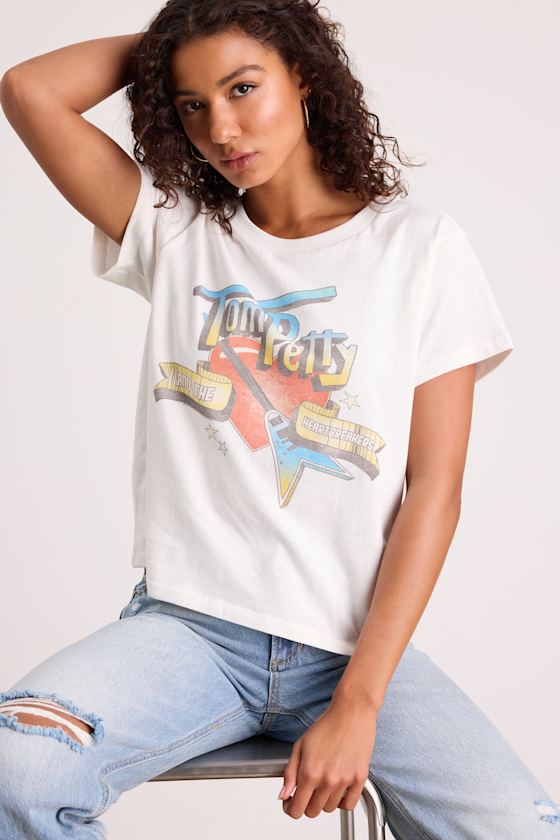 Tom Petty 1980 Tour White Graphic Tee