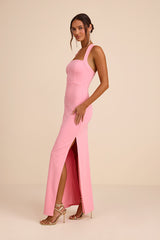 Glamorous Dedication Light Pink Sleeveless Column Maxi Dress