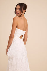 Garden of Romance White Burnout Maxi Dress