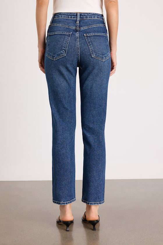 Forever a Trend Dark Wash High-Rise Mom Jeans