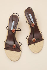 Ramos Brown Multi Strappy High Heel Sandals