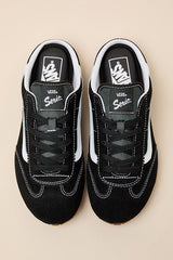 Super Lowpro Black Suede Leather Sneaker Mules