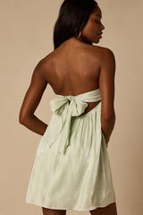 Clarissa Light Mint Tie-Back Mini Dress