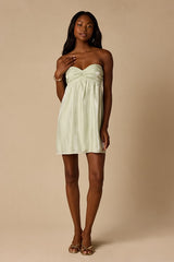 Clarissa Light Mint Tie-Back Mini Dress