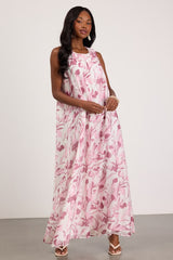 Harmen Ivory Floral Shift Maxi Dress
