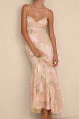 Deluca Floral Burnout Sleeveless Ruffled Maxi Dress