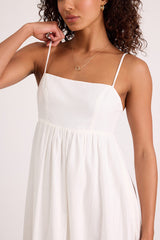 Janie White Backless Maxi Dress