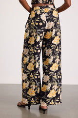 Taelyn Black Multi Floral Wide-Leg Pants
