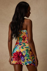 Kysa Yellow Multi Floral Wrap Skort