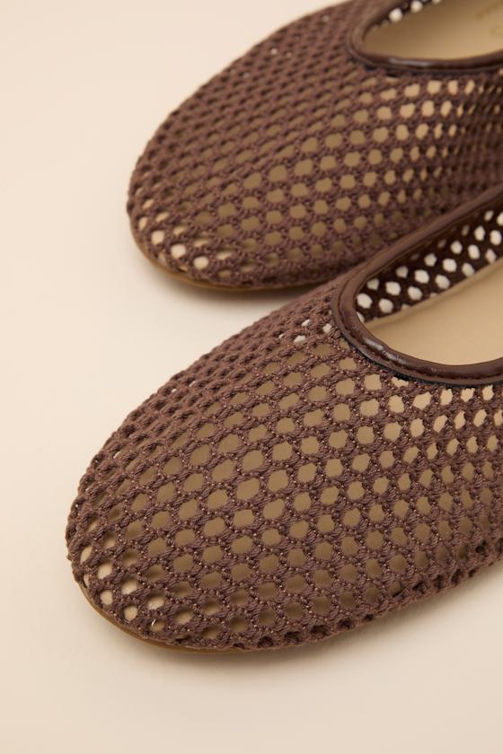 Marta Chocolate Woven Ballet Flats