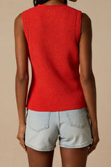 Hollis Bright Red Sweater Knit Tank Top