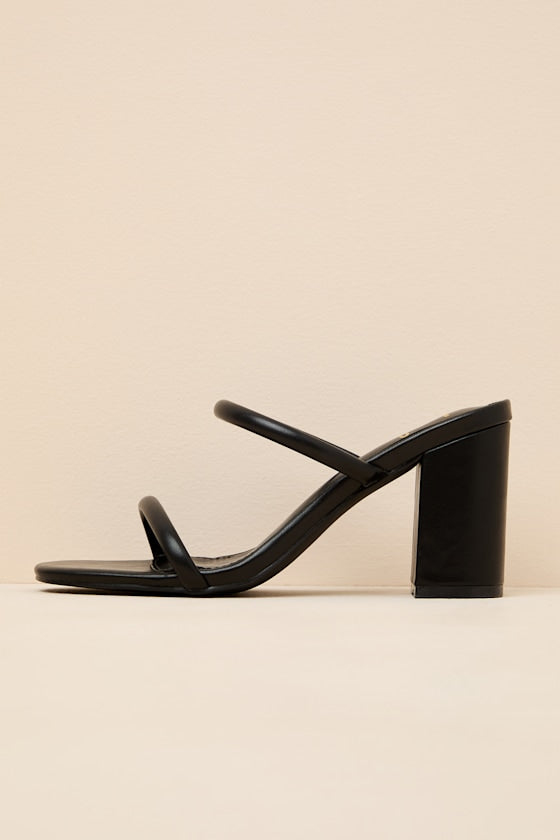 Addien Black High Heel Sandals