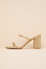 Addien Champagne Gold High Heel Sandals