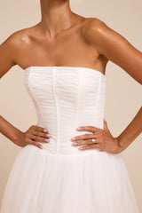 Dulce White Tulle Bustier Wedding Dress