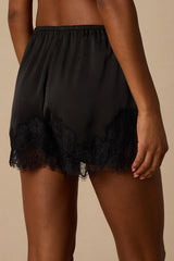 Jana Black Satin Lace Shorts