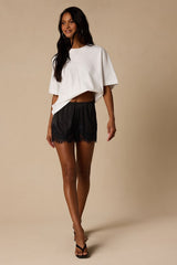 Jana Black Satin Lace Shorts