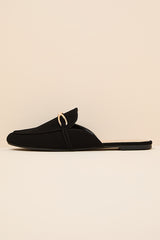 Delvin Black Suede Slide-On Loafers
