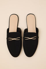 Delvin Black Suede Slide-On Loafers