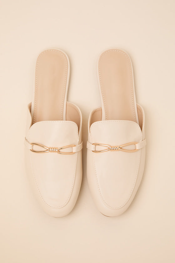 Delvin Ivory Slide-On Loafers