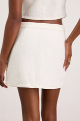 Dayton Ivory Denim Mini Skirt