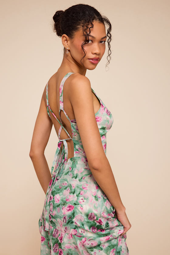 Somerset Sage Multi Floral Tiered Maxi Dress